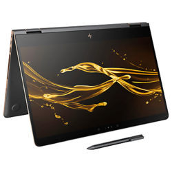 HP Spectre x360 15-bl000na Laptop with Stylus, Intel Core i7, 8GB RAM, 512GB, NVIDIA 940MX, 15.6 Ultra HD Touch Screen, Dark Ash Silver